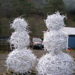 Flocked Twig Snowmen | Oregon Coastal Flowers LLC OLYMPUS DIGITAL CAMERA