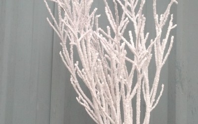 Flocked Huckleberry Branches
