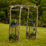 natural wood wedding arch pergola | Oregon Coastal Flowers LLC natural wood wedding arch pergola