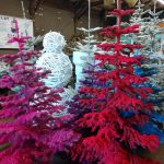 colorful flocked trees | Oregon Coastal Flowers LLC colorful flocked trees