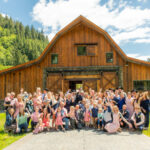 Hydrangea Ranch Timber Frame Barn Wedding Oregon Coast | Oregon Coastal Flowers LLC Hydrangea Ranch Timber Frame Barn Wedding Oregon Coast